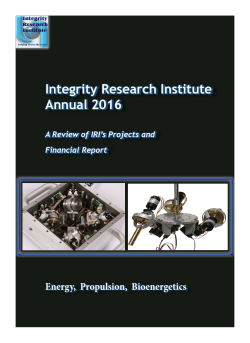 FUTURE ENERGY - Integrity Research Institute