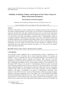 Solubility of Methane, Ethane, and Propane in Pure Water Using