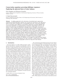 Conservation equations governing hillslope responses: Exploring