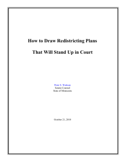 How to Draw Redistricting Plans That Will Stand