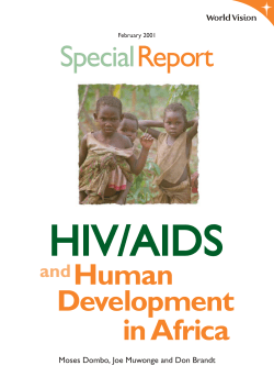 HIV AIDS and Human Development in Africa