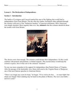 Lesson 6 - The Declaration of Independence Section 1