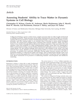 Article Assessing Students` Ability to Trace Matter in