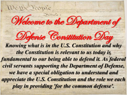 Knowing what is in the U.S. Constitution and why the Constitution is