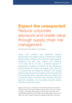 Expect the unexpected: Reduce corporate exposure and