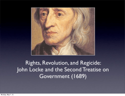 Rights, Revolution, and Regicide: John Locke and the Second