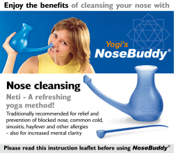 NoseBuddy manual