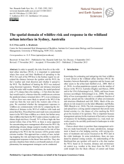 The spatial domain of wildfire risk and response in the