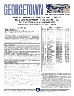 Game Notes - College Sports Live