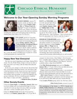 chicago ethical humanist - Ethical Humanist Society of Chicago