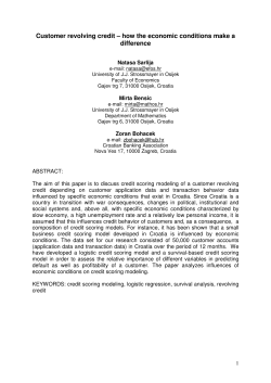 Customer revolving credit -- how the economic conditions make a