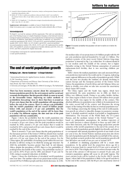 The end of world population growth