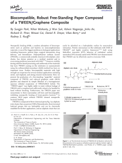 Biocompatible, Robust Free-Standing Paper Composed of a