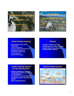 Chapter 10 Global Climate Systems