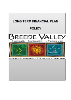 Long Term Financial Plan Policy