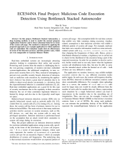 Malicious Code Execution Detection Using Bottleneck Stacked