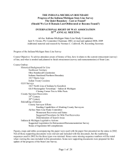 progress of the Indiana/Michigan State Line survey