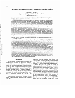 Calculated risk-taking by predators as a factor in Batesian mimicry