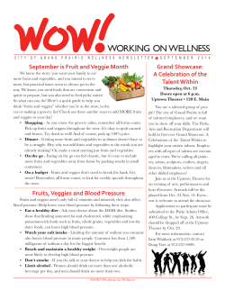 September is Fruit and Veggie Month Fruits, Veggies and Blood
