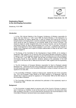 CETS 135 - Explanatory Report to the Anti - Coe