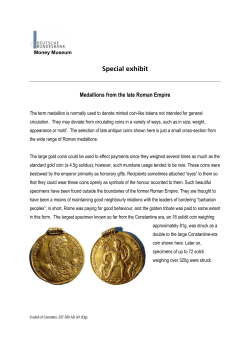 Medallions from the late Roman Empire