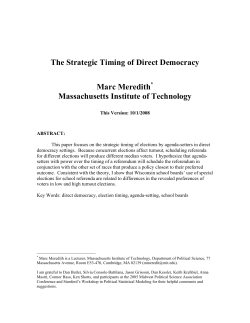 The Strategic Timing of Direct Democracy