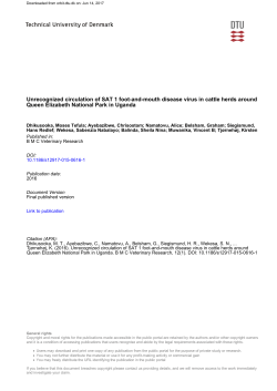 Unrecognized circulation of SAT 1 foot-and-mouth