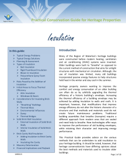 Insulation - Region of Waterloo