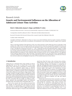Genetic and Environmental Influences on the Allocation of