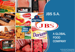 JBS Institutional Presentation including 2Q16 Results