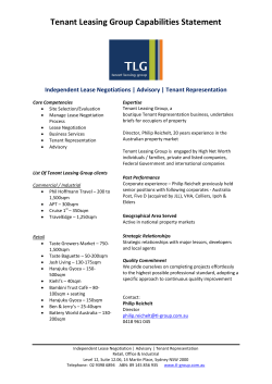 Tenant Leasing Group Capabilities Statement