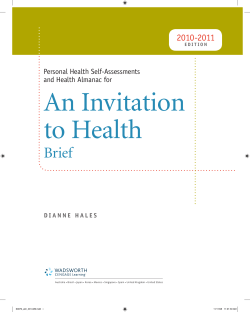 Personal Health Self-Assessments and Health Almanac for