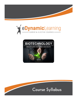 Biotechnology - False River Academy