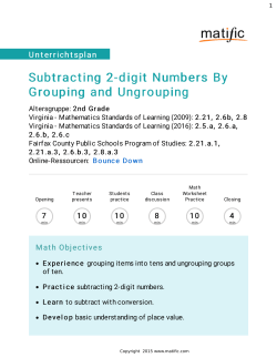 Subtracting 2-digit Numbers By Grouping and Ungrouping