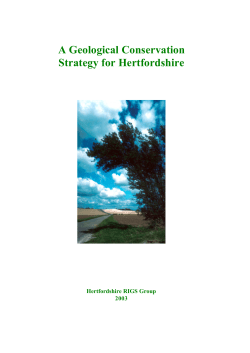 GeologicalConservStrat for Herts - Hertfordshire Geological Society