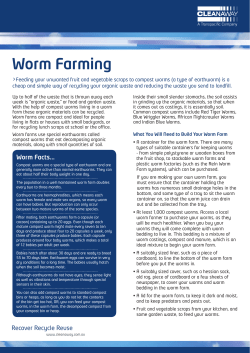 Worm Farming - Cleanaway Council Sites