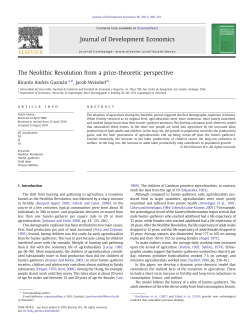 The Neolithic Revolution from a price-theoretic
