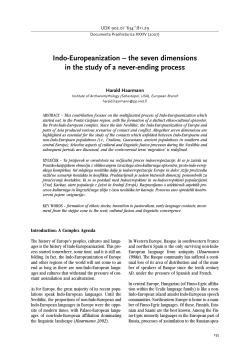 Indo-Europeanization – the seven dimensions in the study of a