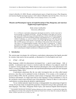 Phonetic and Phonological Aspects of Liquid Devoicing in Thai