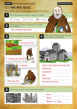 Life in a Monastery: Whiteboad Resource