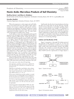 Humic Acids: Marvelous Products of Soil Chemistry