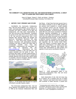 J2.2 THE COMMUNITY COLLABORATIVE RAIN, HAIL AND SNOW