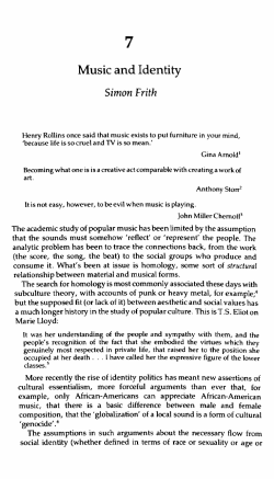 Music and Identity - Georgetown University