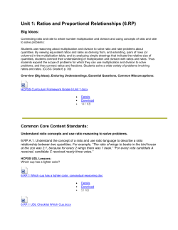 Unit 1: Ratios and Proportional Relationships (6.RP)