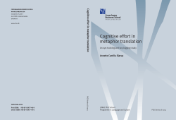 Cognitive effort in metaphor translation