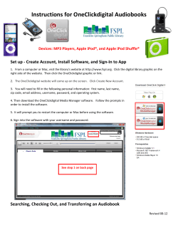 Instructions for OneClickdigital Audiobooks