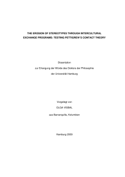 THE EROSION OF STEREOTYPES THROUGH INTERCULTURAL