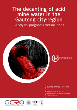 The decanting of acid mine water in the Gauteng city-region