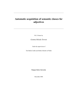 Automatic acquisition of semantic classes for adjectives