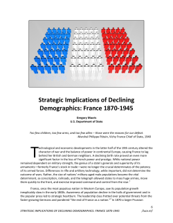 Strategic Implications of Declining Demographics: France 1870-1945